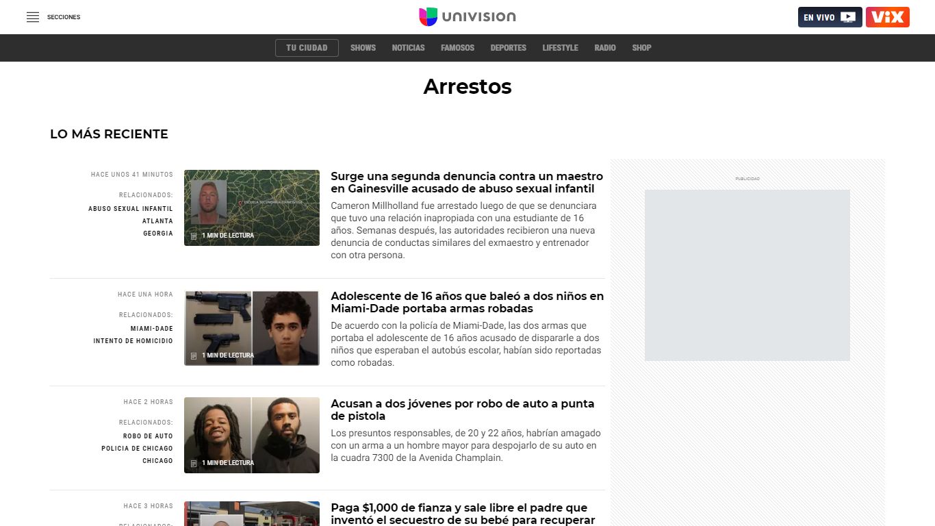 Arrestos: Últimas noticias, videos y fotos de Arrestos | Univision